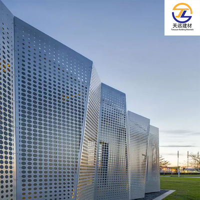 Office Building Aluminum Curtain Wall Metal Perforated Aluminium Plate Sound Insulation